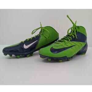 Nike Vapor Pro Green & Blue Football Cleats Men's 13 543924-329